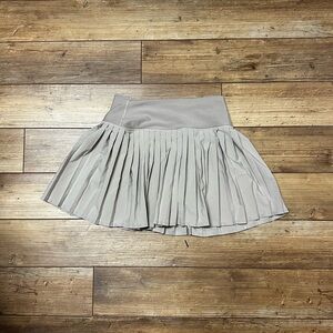 Tan Pleated Skirt